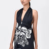 A-Line Top with Tie-Up Neck and Orchid Print - Genes Lecoanet Hemant