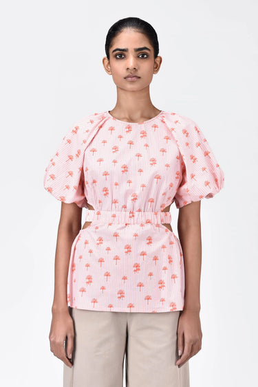 A-Line Top with Voluminous Raglan Sleeves - Genes Lecoanet Hemant