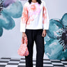 Anemone Flower Regular Fit Top- White Coral - Genes Online Store