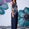 Anemone Flower Semi Fitted Dungaree- Black Grey - Genes Online Store