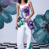 Anemone Flower Semi Fitted Dungaree- White Coral - Genes Online Store