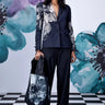 Anemone Flower Slim Fit Jacket- Black Grey - Genes Online Store