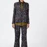 Animal Print Linen Jacket with Soft Rounded Shoulders - Genes Lecoanet Hemant