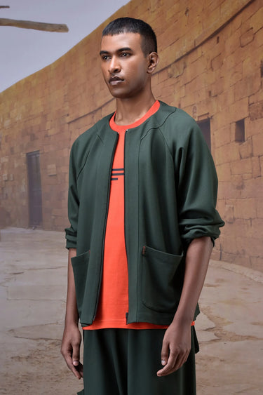 Architect Military Green Zip Jacket - Genes Online Store