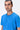 Azure Blue Cotton Jersey Regular Fit T-Shirt with Dart Details