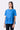 Azure Blue Giza Cotton Poplin Top - Blue
