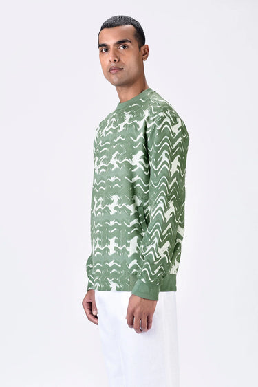 Banana Crepe Sweatshirt with Solar Flare Print - Genes Lecoanet Hemant