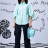 Bead  Embroidery Regular Fit Top - Nile Green - Genes Online Store