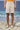 Beige Premium Cotton Bold Stripe Easy-Fit Shorts