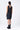 Black A-Line Giza Cotton Poplin Dress with Embroidery