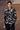 Black Abstract Circle Print Cotton Twill Jacket - Genes Online Store