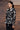Black Abstract Circle Print Cotton Twill Jacket - Genes Online Store
