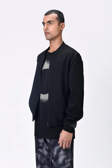 Black Banana Crepe Bomber - Genes Lecoanet Hemant