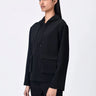 Black Banana Crepe Relaxed Fit Hoodie with Front Pockets - Genes Online Store