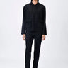 Black Banana Crepe Relaxed Fit Hoodie with Front Pockets - Genes Online Store