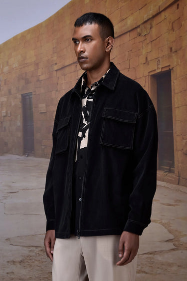 Black Classic Corduroy Shirt - Genes Online Store