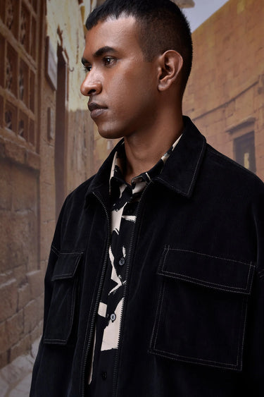 Black Classic Corduroy Shirt - Genes Online Store