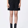 Black Crepe Shorts