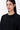 Black Cropped Heavy Crepe Sweatshirt with Embroidery