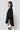 Black relaxed shirt women India with embroidered sleeves, modern designer fashion