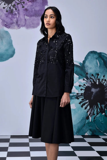 Premium embroidered shirt with soft cotton fabric