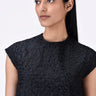 Black Giza Cotton Poplin Top