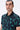 Black-Green Aurora Print Polo T-shirt - Genes Lecoanet Hemant