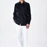 Black Poly Corduroy Shirt