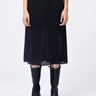 Black Poly Mesh Skirt