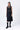 Black Poly Organza Straight Fit Top with Ravioli Embroidery