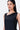 Black Poly Wool Asymmetrical Slim Fit Dress with Beads Embroidery