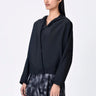 Black Poly Wool Hoodie Jacket