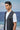 Black poly wool vest for men styled for layering