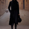 Black Shiny Velvet Overcoat - Genes Online Store