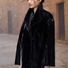 Black statement jacket women India with bold collar and modern tailoring