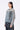 Blue Embroidered Tulle Relaxed Fit Hoodie Jacket