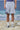 Blue Pinstripe Premium Cotton Printed Easy-Fit Shorts