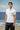 Blue polo t-shirt for men with regular fit and clean silhouette