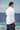 Blue and white contemporary shirt for men with modern design