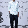 Button Up Heart Regular Fit Shirt- White - Genes Online Store