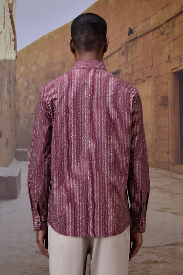 Cherry Lacquer Abstract Dot Shirt - Genes Online Store