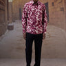 Cherry Lacquer Brushstroke Print Shirt - Genes Online Store