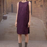 Cherry lacquer embroidered shift dress for women by Genes Lecoanet Hemant India