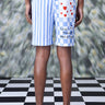 Chess Board Strip Regular Fit Shorts - Genes Online Store