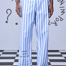 Chess Board Striped Relaxed Fit Trousers - Genes Online Store