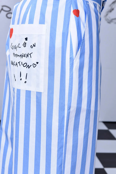 Chess Board Striped Relaxed Fit Trousers - Genes Online Store