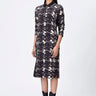 Chocolate Brown Cotton Pique Polo Dress with Front Zipper - Genes Lecoanet Hemant