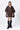 Chocolate Brown Silk Poncho Top