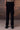 Classic Black Corduroy Trousers with Leather Detail - Genes Online Store