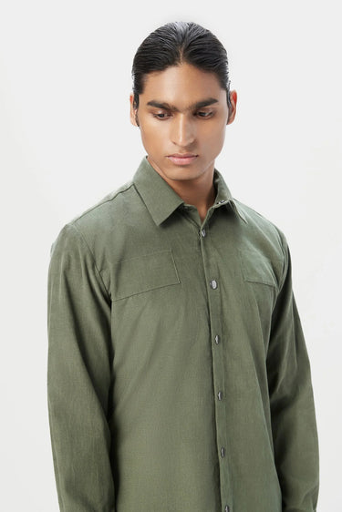 Classic Fit Button-Up Shirt with Detailed Seam Construction - Genes Lecoanet Hemant